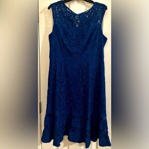 Adrianna Papell Royal Blue Midi Dress